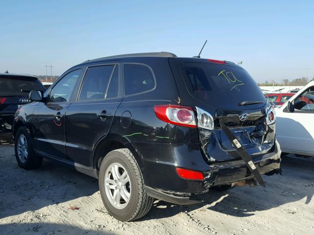 5NMSG3AB7AH380493 - 2010 HYUNDAI SANTA FE G BLACK photo 3