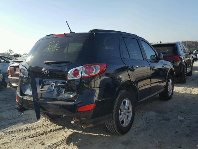 5NMSG3AB7AH380493 - 2010 HYUNDAI SANTA FE G BLACK photo 4