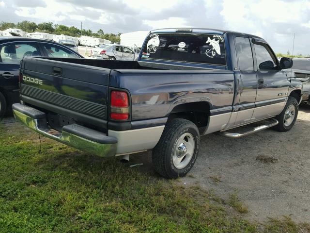 3B7HC13Z4YM230224 - 2000 DODGE RAM 1500 BLUE photo 4