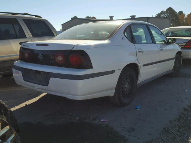 2G1WF55K349279013 - 2004 CHEVROLET IMPALA WHITE photo 4