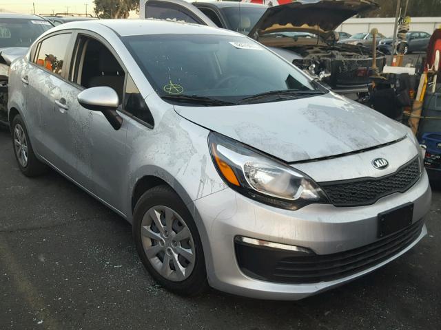 KNADM4A38G6668347 - 2016 KIA RIO LX SILVER photo 1