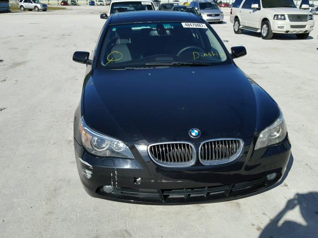 WBANE53507CW59956 - 2007 BMW 525 I BLACK photo 9