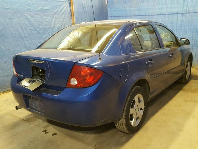 1G1AK55F467610050 - 2006 CHEVROLET COBALT LS BLUE photo 4