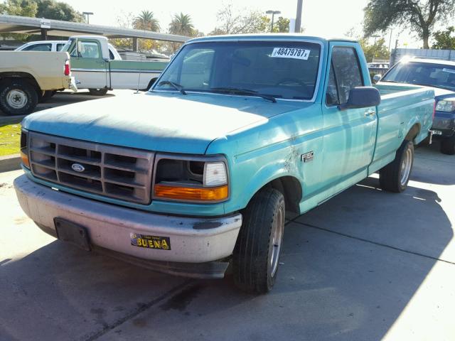 1FTDF15YXSLA17748 - 1995 FORD F150 GREEN photo 2