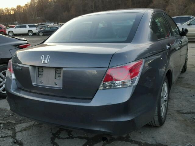 1HGCP26339A131938 - 2009 HONDA ACCORD LX GRAY photo 4