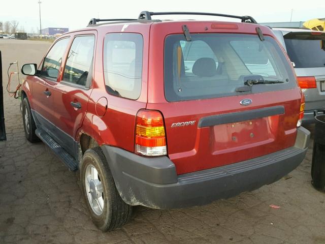 1FMYU02114KB88241 - 2004 FORD ESCAPE XLS RED photo 3