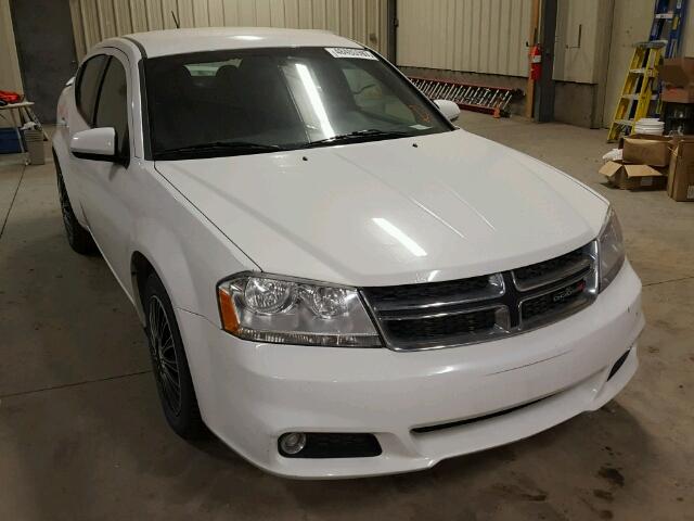 1C3CDZCB1CN265864 - 2012 DODGE AVENGER SX WHITE photo 1