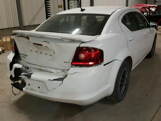 1C3CDZCB1CN265864 - 2012 DODGE AVENGER SX WHITE photo 4