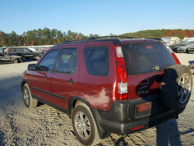 SHSRD68565U306104 - 2005 HONDA CR-V LX BURGUNDY photo 3