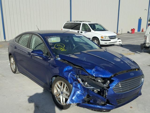 3FA6P0H78GR323221 - 2016 FORD FUSION SE BLUE photo 1