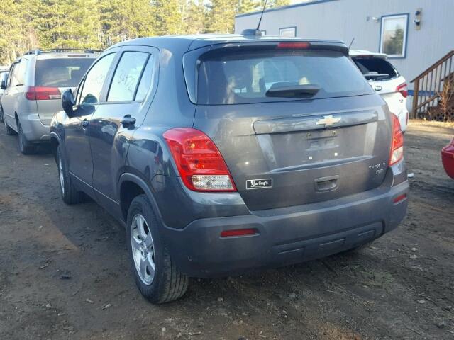 3GNCJNSB7GL174335 - 2016 CHEVROLET TRAX LS GRAY photo 3