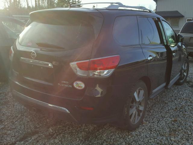 5N1AR2MM9DC614743 - 2013 NISSAN PATHFINDER BLACK photo 4