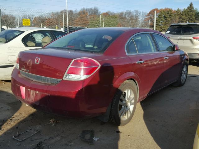 1G8ZV57B49F144183 - 2009 SATURN AURA XR RED photo 4