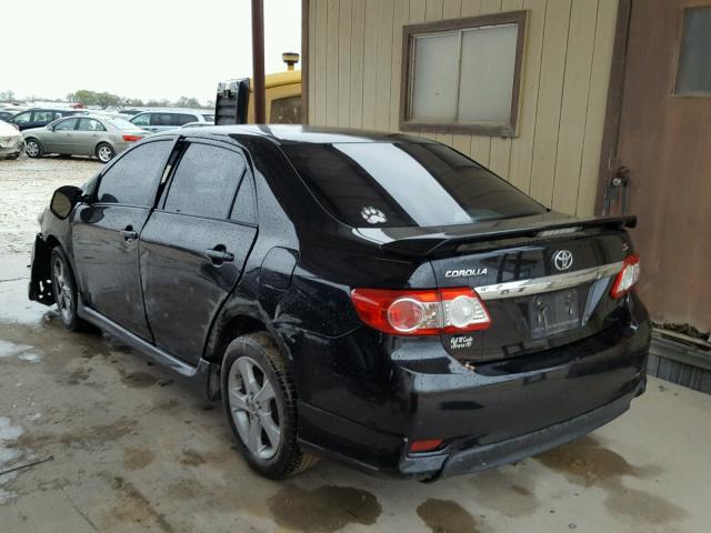 2T1BU4EE3BC704940 - 2011 TOYOTA COROLLA BA BLACK photo 3