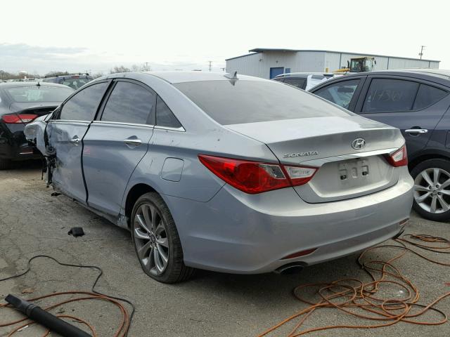 5NPEC4AC4CH440131 - 2012 HYUNDAI SONATA SE BLUE photo 3