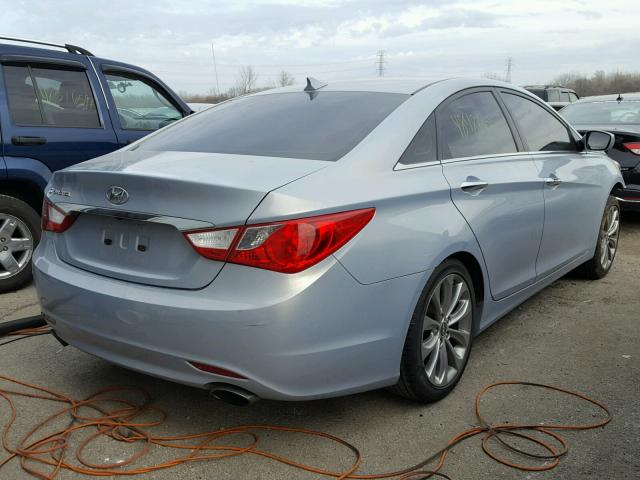 5NPEC4AC4CH440131 - 2012 HYUNDAI SONATA SE BLUE photo 4