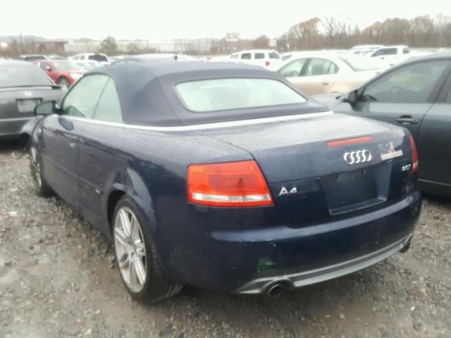 WAUAF48H49K011621 - 2009 AUDI A4 2.0T CA BLUE photo 3