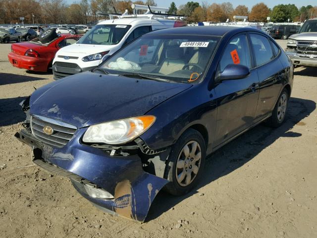 KMHDU46D98U390197 - 2008 HYUNDAI ELANTRA GL BLUE photo 2