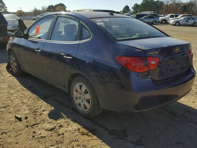 KMHDU46D98U390197 - 2008 HYUNDAI ELANTRA GL BLUE photo 3