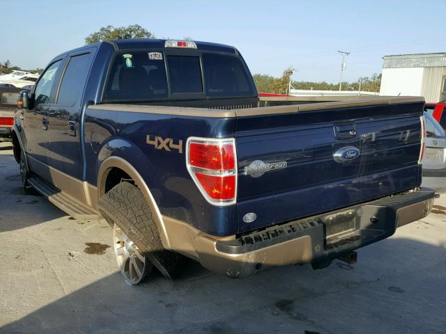 1FTFW1ET7DKF57614 - 2013 FORD F150 SUPER BLUE photo 3