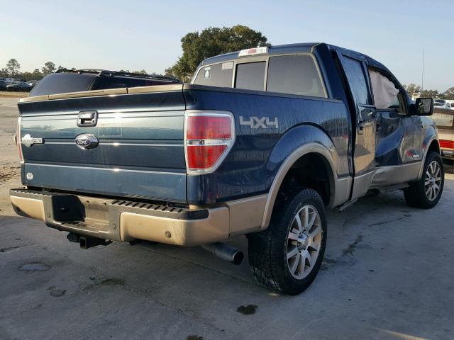 1FTFW1ET7DKF57614 - 2013 FORD F150 SUPER BLUE photo 4