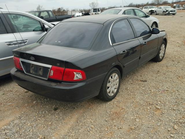 KNAGD126345297099 - 2004 KIA OPTIMA LX BLACK photo 4