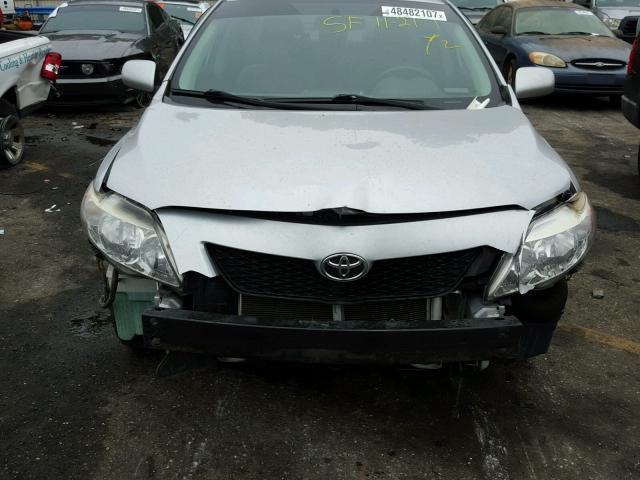 2T1BU4EE8AC522858 - 2010 TOYOTA COROLLA BA SILVER photo 9