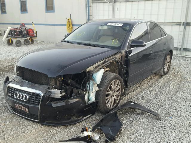 WAUAF78E08A167831 - 2008 AUDI A4 2.0T BLACK photo 2