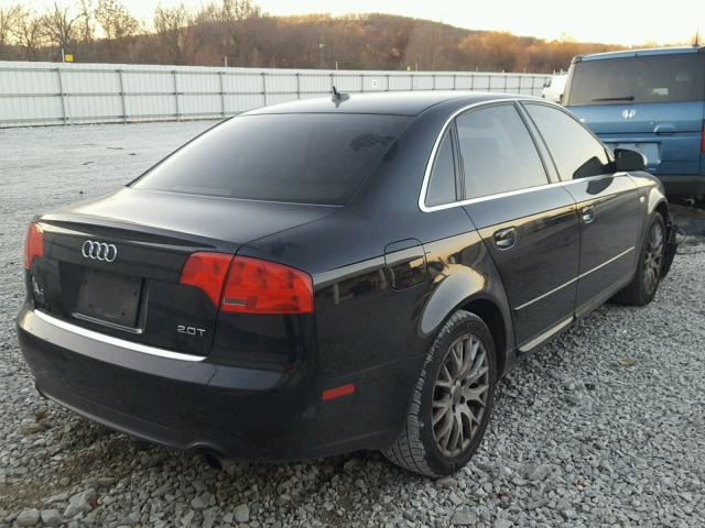 WAUAF78E08A167831 - 2008 AUDI A4 2.0T BLACK photo 4