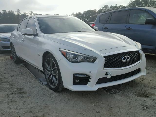 JN1AV7AP4EM691501 - 2014 INFINITI Q50 HYBRID WHITE photo 1