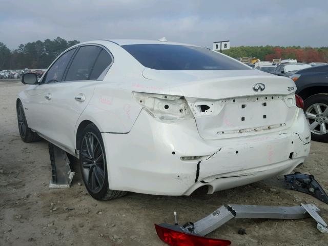 JN1AV7AP4EM691501 - 2014 INFINITI Q50 HYBRID WHITE photo 3