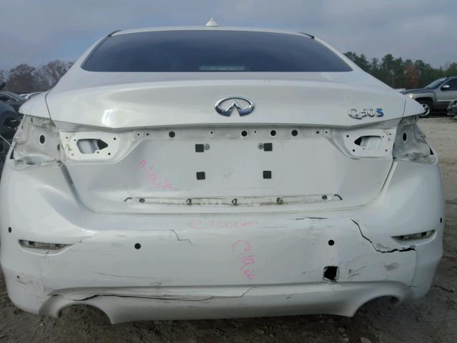 JN1AV7AP4EM691501 - 2014 INFINITI Q50 HYBRID WHITE photo 9