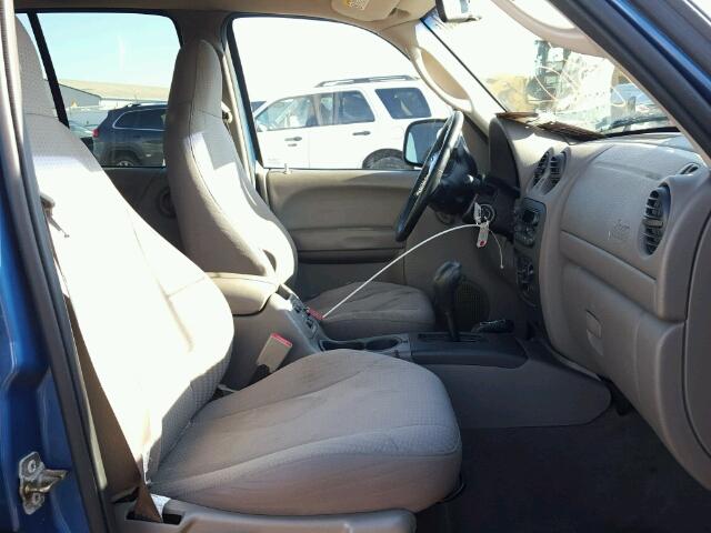 1J4GL48K23W731897 - 2003 JEEP LIBERTY SP BLUE photo 5