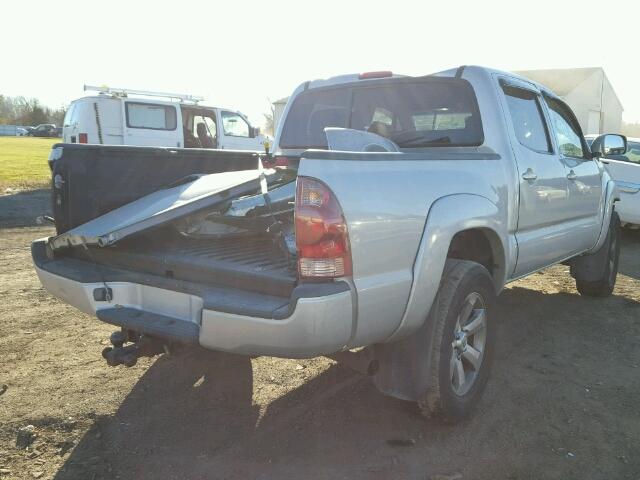 5TELU42N46Z178455 - 2006 TOYOTA TACOMA DOU SILVER photo 4