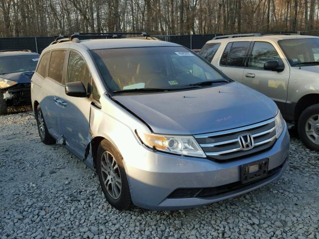 5FNRL5H46BB014797 - 2011 HONDA ODYSSEY EX BLUE photo 1