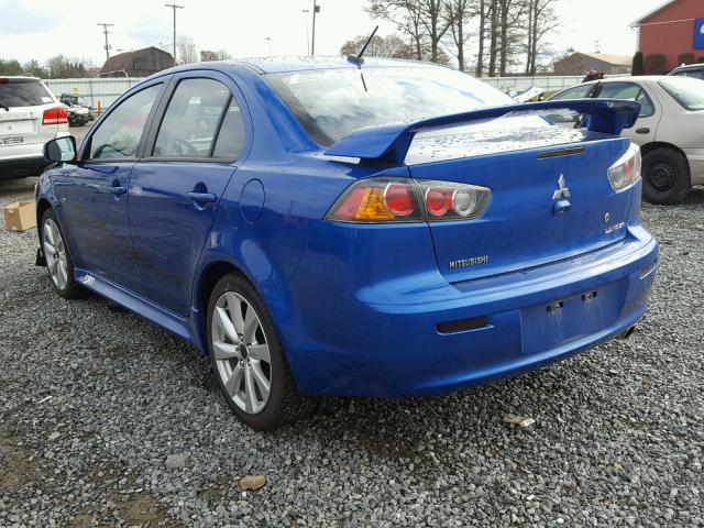 JA32U8FW3FU020220 - 2015 MITSUBISHI LANCER GT BLUE photo 3