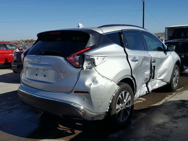 5N1AZ2MG5HN123705 - 2017 NISSAN MURANO S SILVER photo 4