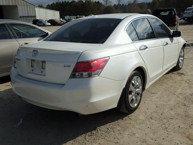 1HGCP36828A039400 - 2008 HONDA ACCORD EXL WHITE photo 4