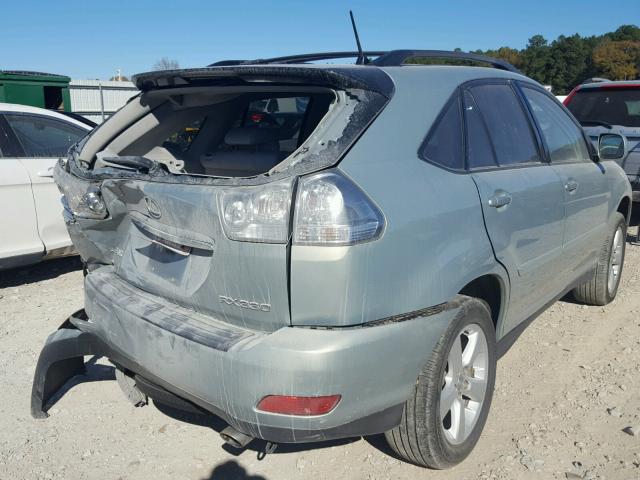 2T2GA31U84C010135 - 2004 LEXUS RX 330 GREEN photo 4