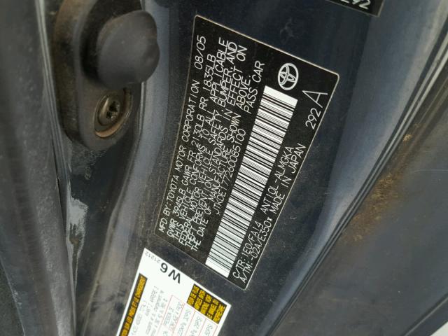 JTKDE177260085100 - 2006 TOYOTA SCION TC 灰色 照片 10