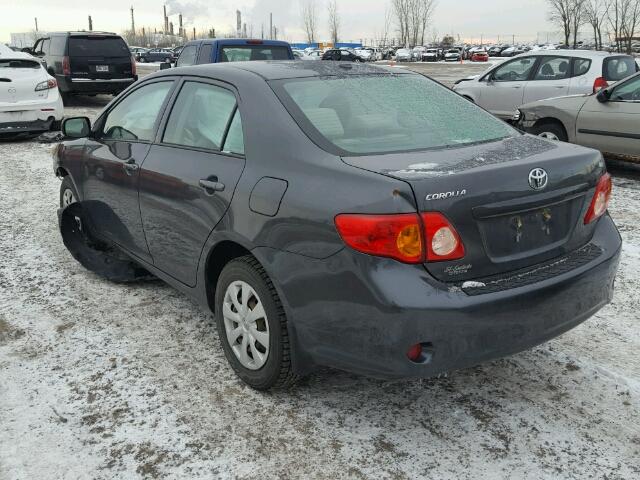 2T1BU40EX9C169283 - 2009 TOYOTA COROLLA BA CHARCOAL photo 3