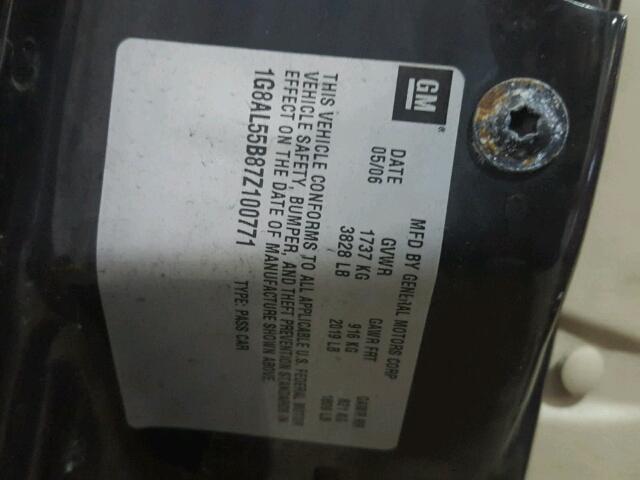 1G8AL55B87Z100771 - 2007 SATURN ION LEVEL RED photo 10