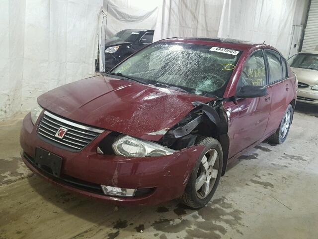 1G8AL55B87Z100771 - 2007 SATURN ION LEVEL RED photo 2
