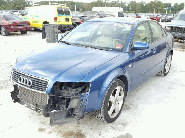 WAUJC68E04A107710 - 2004 AUDI A4 1.8T TEAL photo 2