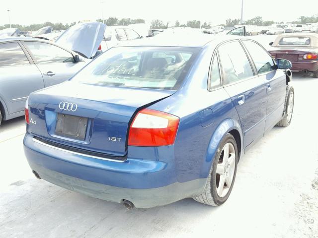 WAUJC68E04A107710 - 2004 AUDI A4 1.8T TEAL photo 4