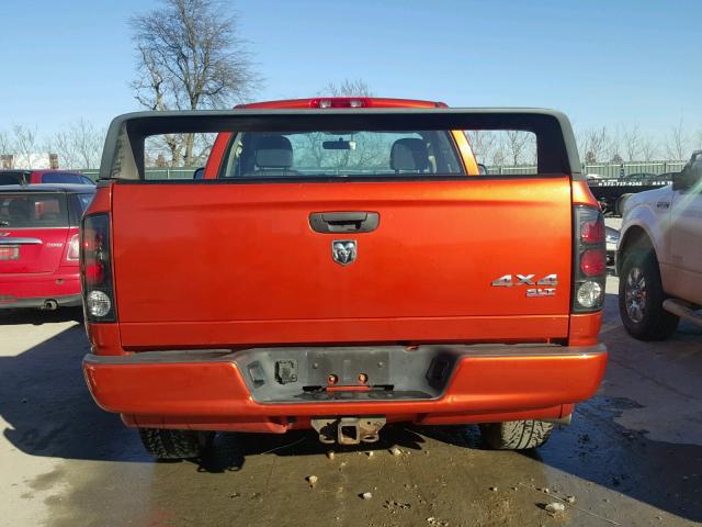 1D7HU16D35J588300 - 2005 DODGE RAM 1500 S ORANGE photo 6