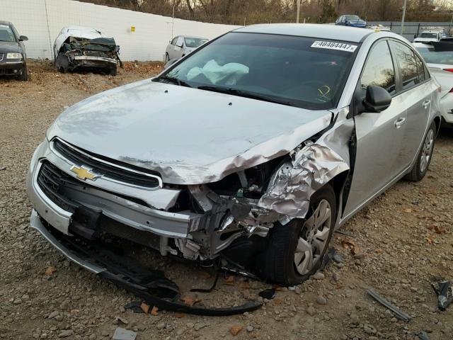 1G1PA5SH9F7208883 - 2015 CHEVROLET CRUZE LS SILVER photo 2