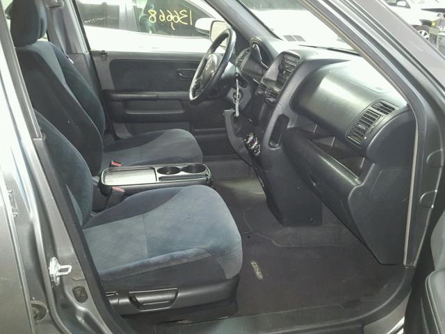 SHSRD78895U313063 - 2005 HONDA CR-V EX ვერცხლისფერი ფოტო 5