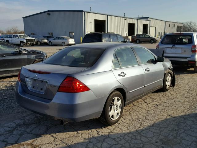 1HGCM56447A119166 - 2007 HONDA ACCORD LX BLUE photo 4