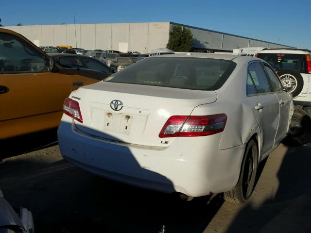 4T4BF3EK3BR185922 - 2011 TOYOTA CAMRY BASE WHITE photo 4